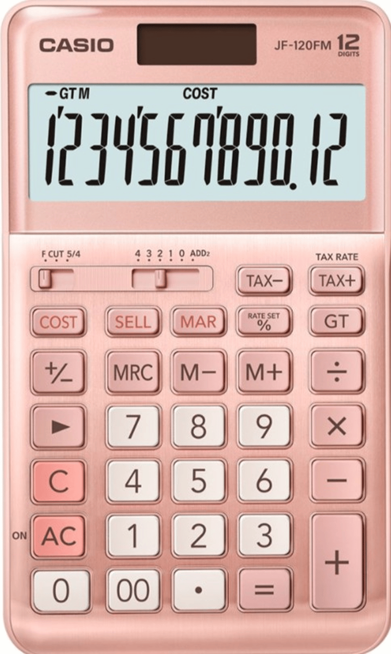 CASIO HESAP MAKİNESİ MASAÜSTÜ JF-120FM-PK