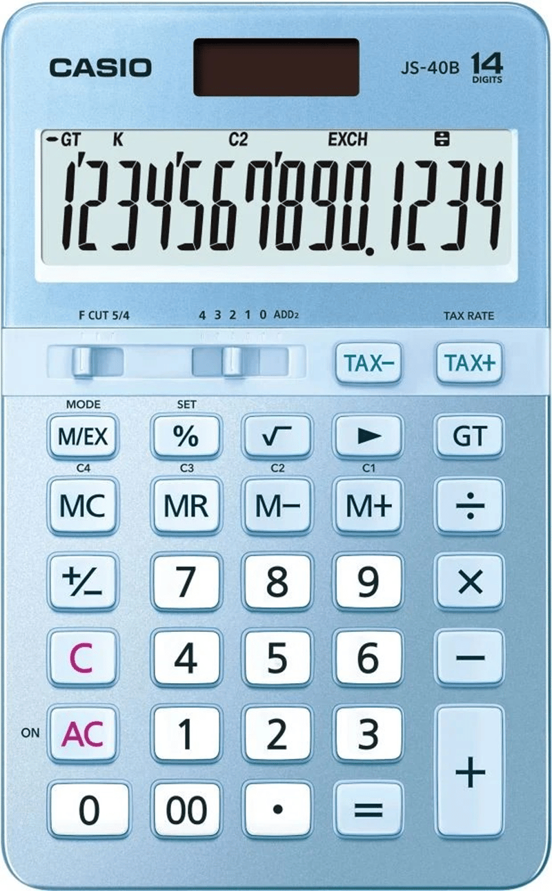 CASIO HESAP MAKİNESİ MASAÜSTÜ JS-40B-BU 12 HANE