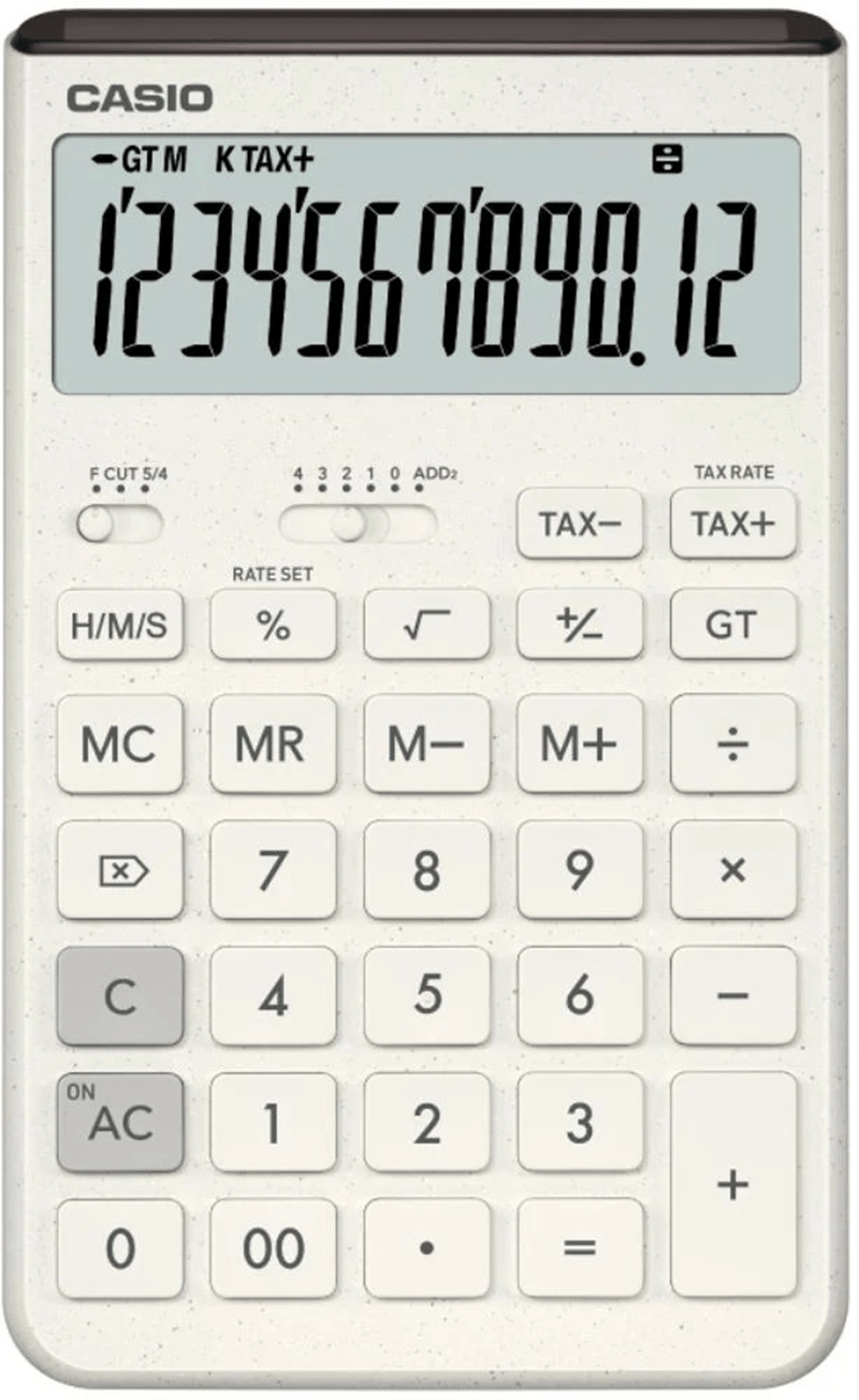 CASIO HESAP MAKİNESİ MASAÜSTÜ JT-200T-WE-W-DP 12 HANE