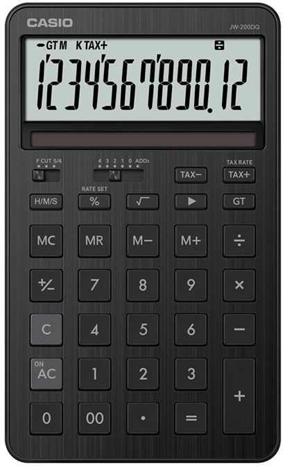 CASIO HESAP MAKİNESİ MASAÜSTÜ JW-200DQ-BK-W-DP