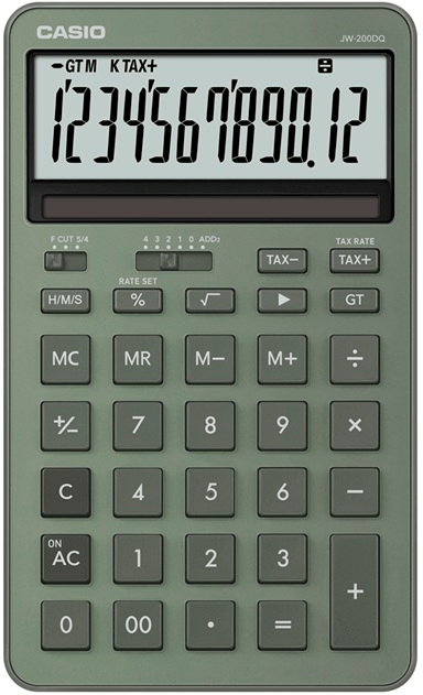 CASIO HESAP MAKİNESİ MASAÜSTÜ JW-200DQ-GN-W-DP