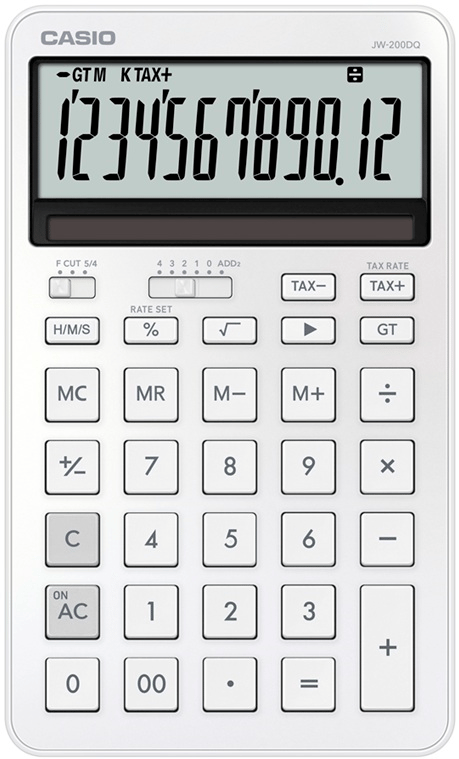 CASIO HESAP MAKİNESİ MASAÜSTÜ JW-200DQ-WE-W-DP