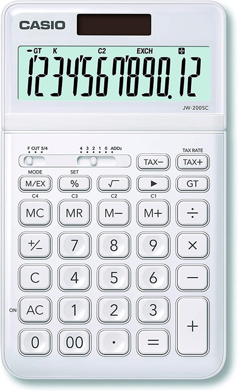 CASIO HESAP MAKİNESİ MASAÜSTÜ JW-200SC-WE