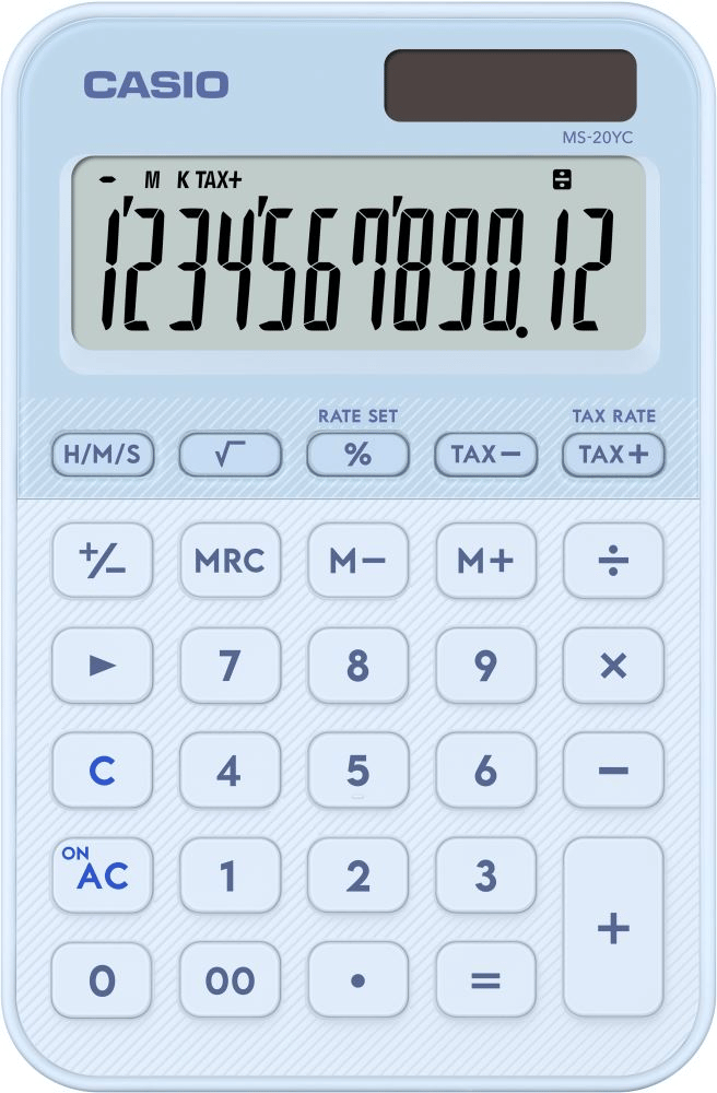 CASIO HESAP MAKİNESİ MASAÜSTÜ MS-20YC-LB-W-DP