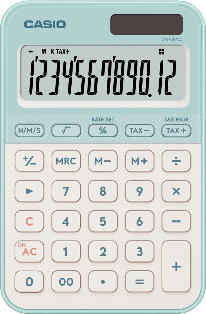 CASIO HESAP MAKİNESİ MASAÜSTÜ MS-20YC-LG-W-DP
