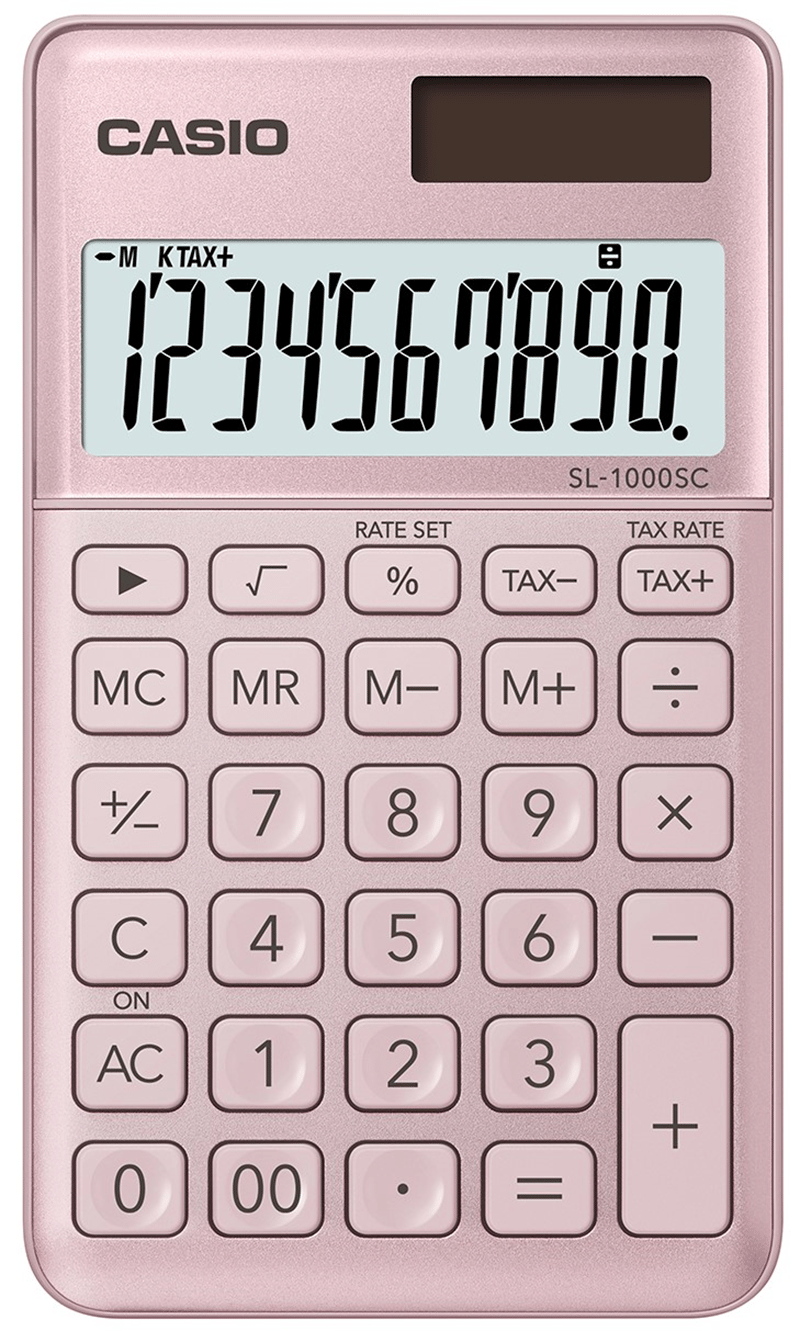 CASIO HESAP MAKİNESİ MASAÜSTÜ SL-1000SC-PK-N-DP PEMBE