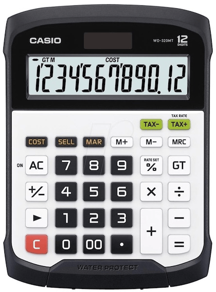CASIO HESAP MAKİNESİ MASAÜSTÜ WD-320MT 12 HANE