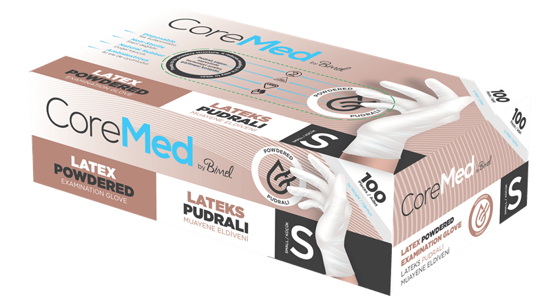 COREMED MUAYENE ELDİVENİ LATEKS PUDRALI TG 100 ADET (S)