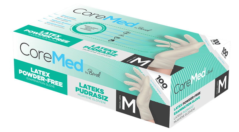 COREMED MUAYENE ELDİVENİ LATEKS PUDRASIZ TG 100 ADET (M)