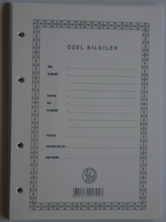 DİLMAN CARİ HESAP KLASÖRÜ YEDEĞİ A4 1303
