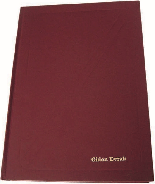 DİLMAN GİDEN EVRAK DEFTERİ CİLTLİ 22.5x32  96 YP 5022