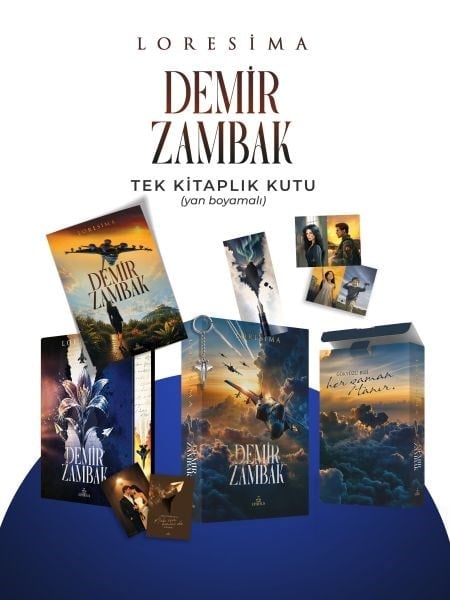 Demir Zambak 1 - Tek Kitaplık Kutu Yan Boyamalı