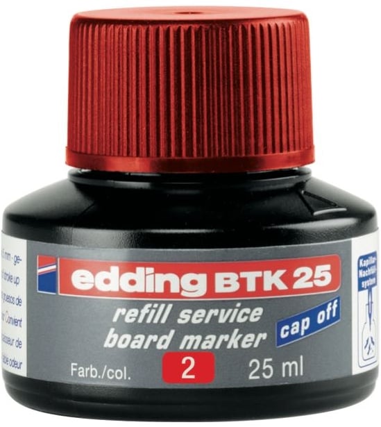 EDDING BEYAZ TAHTA MÜREKKEBİ 25 ML E-BTK25 KIRMIZI