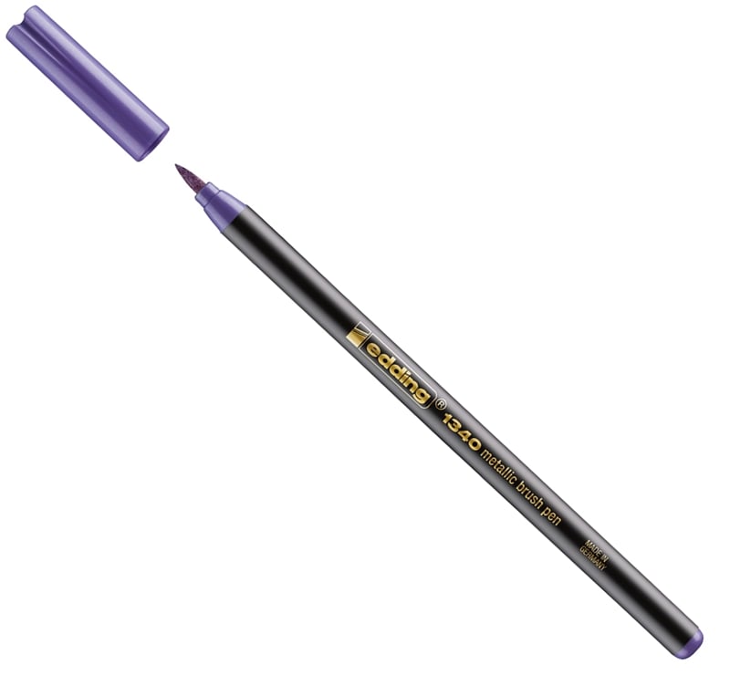 EDDING FIRÇA UÇLU KALEM E-1340 METALİK MOR