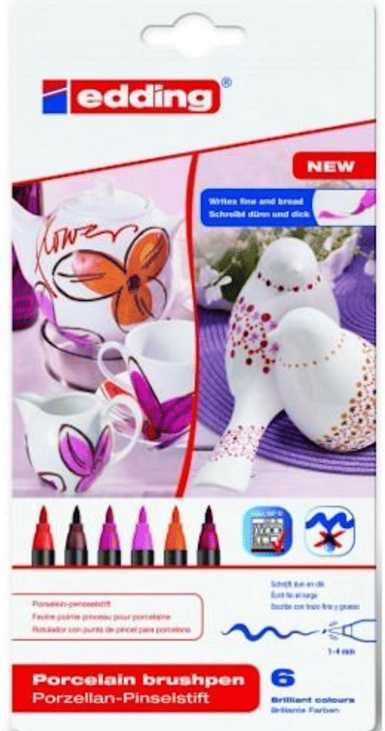 EDDING PORSELEN KALEMİ E-4200 6 LI SET WARM