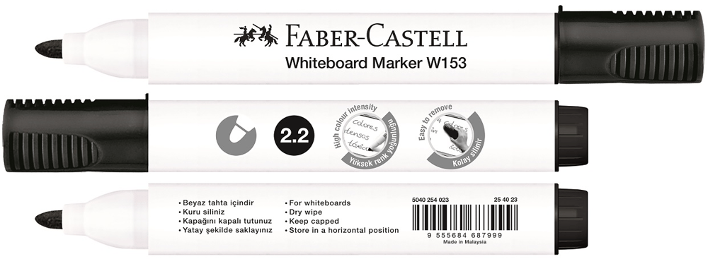 FABER BEYAZ TAHTA KALEMİ W153 SİYAH 254023