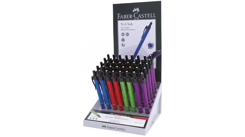 FABER VERSATİL KALEM TRİ-CLİCK RUBBERİZED 0.7&0.5 STAND 100 LÜ