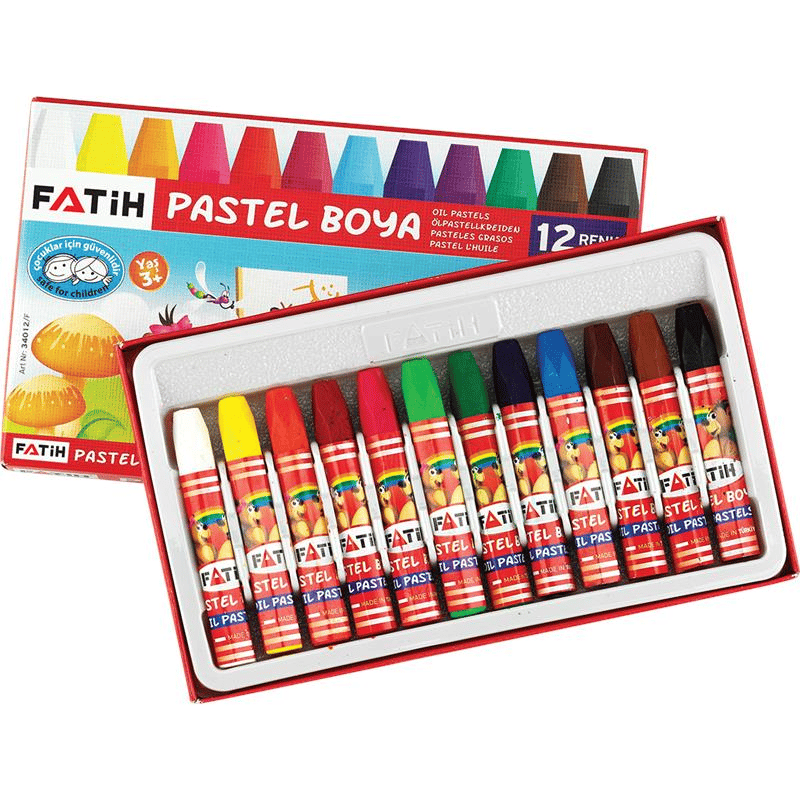 FATİH PASTEL BOYA 12 RENK KING SIZE 34012