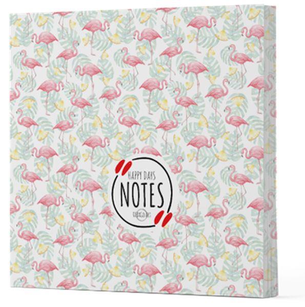 Flamingo 3 - Çizgisiz Yan Boyamalı Defter