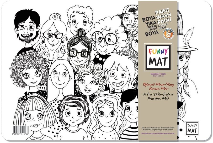 Funny Mat İnsanlar / People 25 x 35 cm