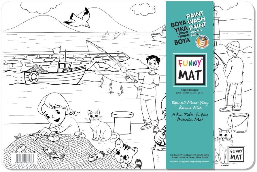 Funny Mat Küçük Balıkçılar / Little Fishers 25 x 35 cm