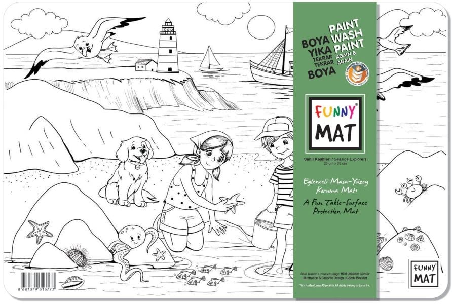 Funny Mat Sahil Kaşifleri / Seaside Explorers 25 x 35 cm