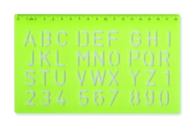 HATAS YAZI-HARF ŞABLONU BÜYÜK HARF 20 MM. 02258