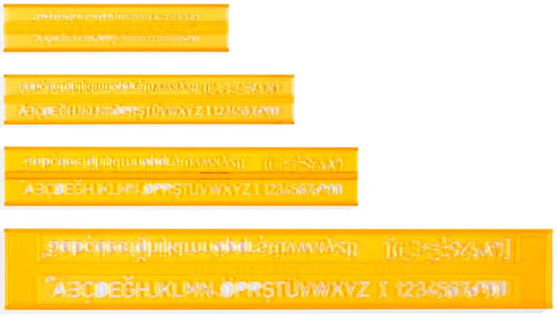 HATAS YAZI SETİ TEKNİK RESİM 3-5-7-10 MM. 02250