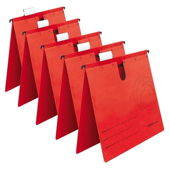 HERLITZ ASKILI DOSYA 5874995 TELLİ KIRMIZI 5 Lİ