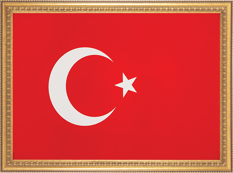 İNTER TÜRK BAYRAĞI VARAKLI ÇERÇEVE 50x70 INT-050