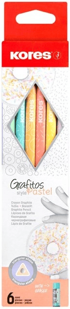 KORES KURŞUN KALEM  STYLE PASTEL 6 LI 92803