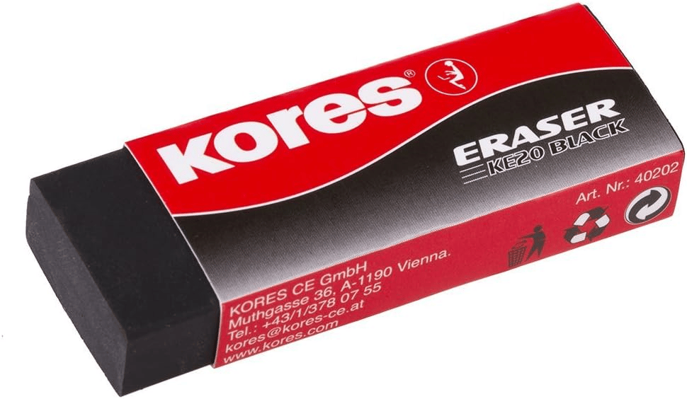 KORES SİLGİ  KE20 60X21X10MM SİYAH  40202