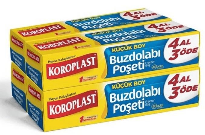 KOROPLAST BUZDOLABI POŞETİ KÜÇÜK BOY 20x30 40 LI 4 AL 3 ÖDE PR00321