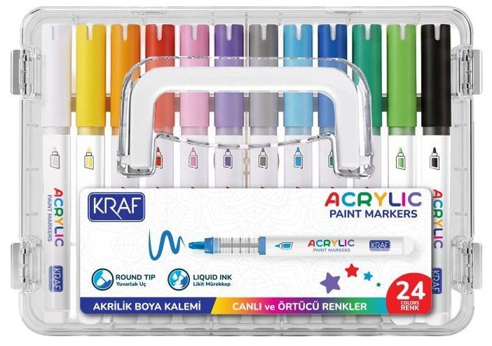KRAF AKRİLİK MARKER 666 24'LÜ