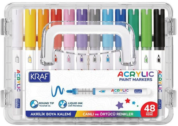 KRAF AKRİLİK MARKER 666 48'Lİ