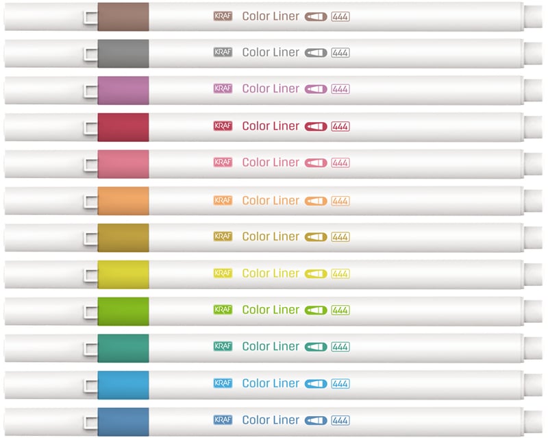 KRAF COLOR LINER KALEM 0.5 MM 444 12 Lİ