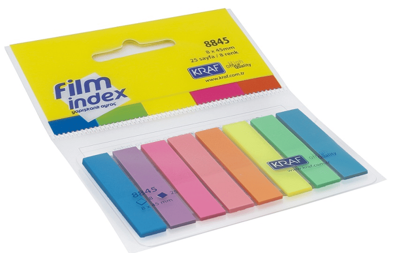 KRAF INDEX FILM (PP)   8x45 MM 8 RENK x 25 YP 8845