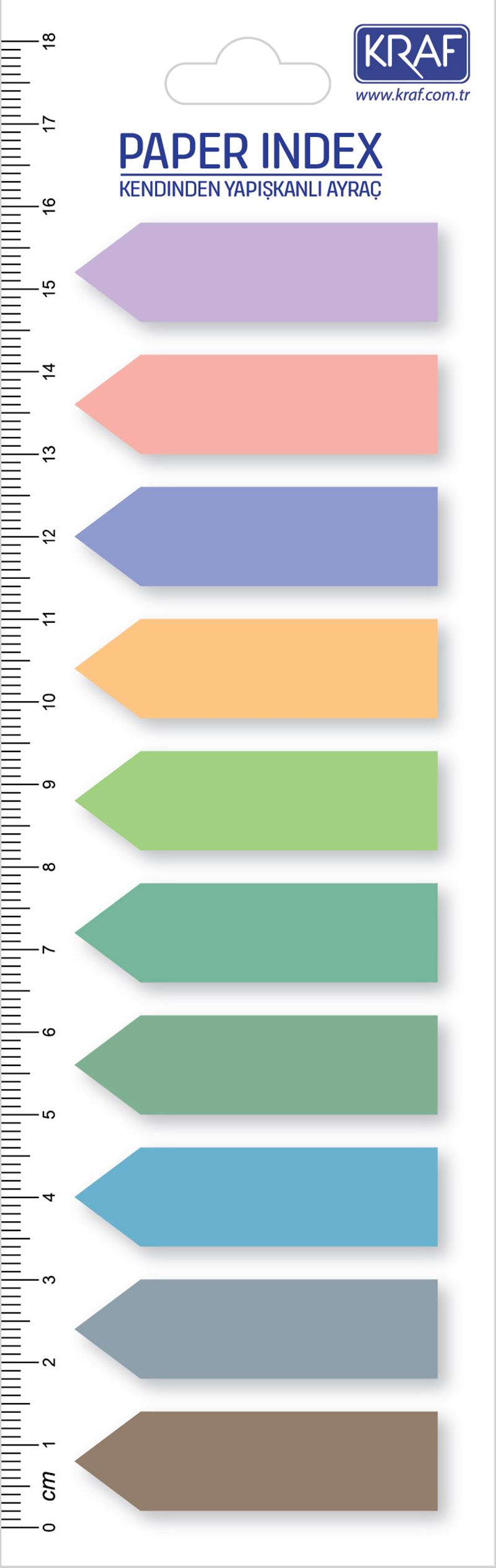 KRAF INDEX FILM (PP) 12x44MM OK ŞEKİLLİ 10 RENK X 20 YP 51245
