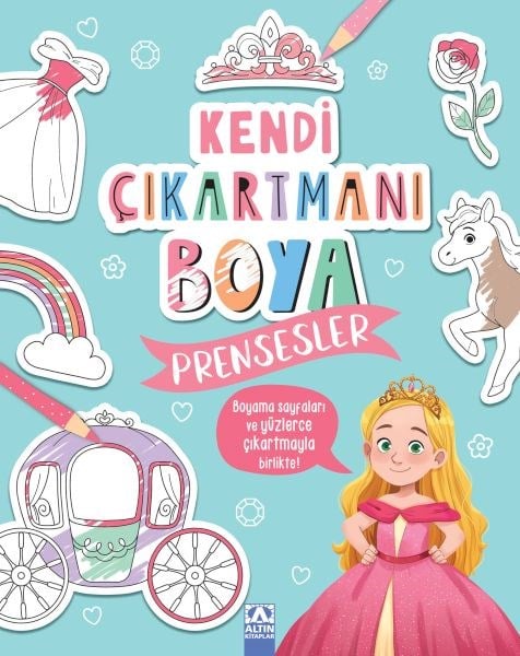Kendi Çıkartmanı Boya - Prensesler