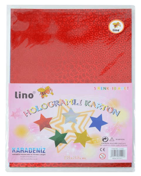 LİNO HOLOGRAM KAĞIT 23x33 10 LU 2709J