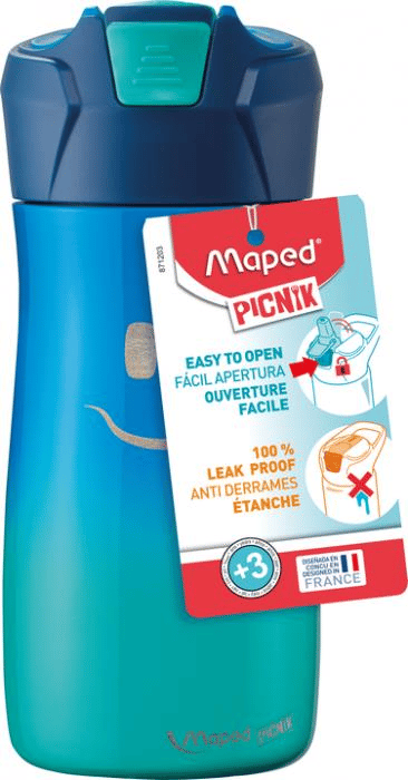 MAPED MATARA PICNIK 430 ML ÇELİK GÜLEN YÜZ MAVİ 871203