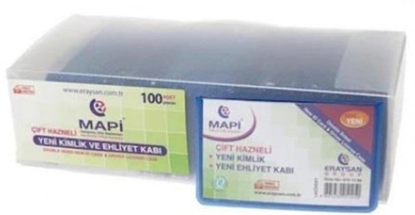 MAPİ KART KABI ÇİFT HAZNELİ LACİVERT 100 LÜ 9101262