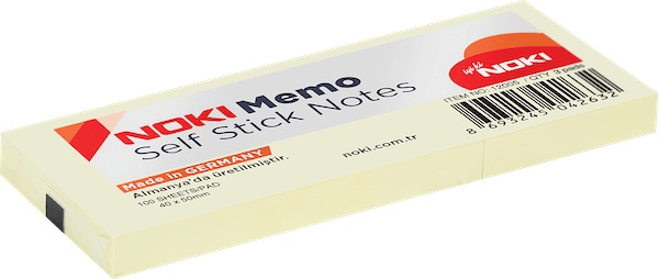 NOKİ MEMO YAPIŞKANLI NOT KAĞIDI 38x51 100 YP 12005 3 LÜ