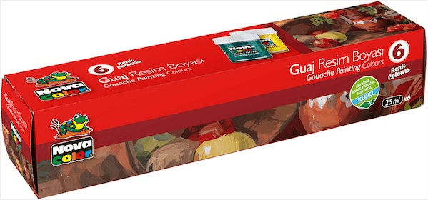 NOVA COLOR GUAJ BOYA ŞİŞE SET  6 LI NC-113