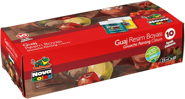 NOVA COLOR GUAJ BOYA ŞİŞE SET 10 LU NC-114