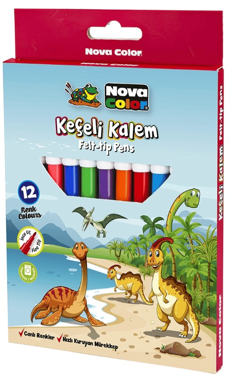 NOVA COLOR KECELİ KALEM 12 LI NC-871