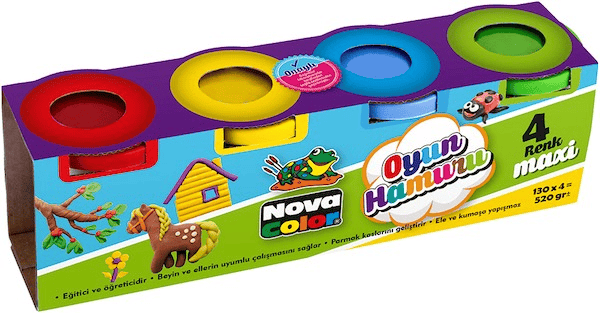 NOVA COLOR OYUN HAMURU SET 4 LÜ 500 GR NC-4105