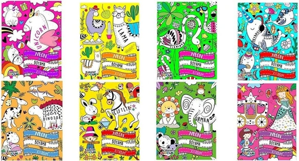 Neon Boyama Kitabım 8 Kitap