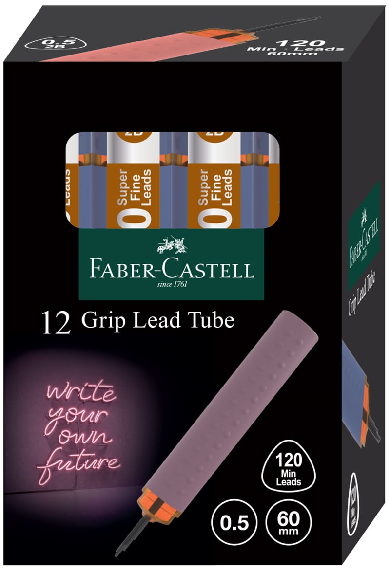 PASİF FABER MİN GRIP SOFT 0.5MM 2B 60MM 120Lİ TİT DUMAN MAVİSİ 127650