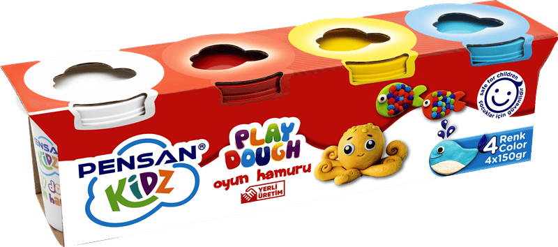 PENSAN KİDZ OYUN HAMURU BÜYÜK BOY (4*150) GR 4 LÜ